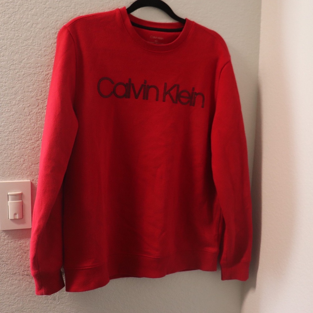 Calvin Klein red crew neck
